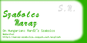 szabolcs maraz business card